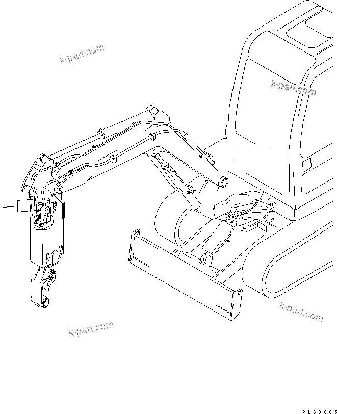 Komatsu parts book diagram for PC10-7 S/N 25001-UP: WORK EQUIPMENT HOSE (FOR BREAKER ARM)(#27777-)