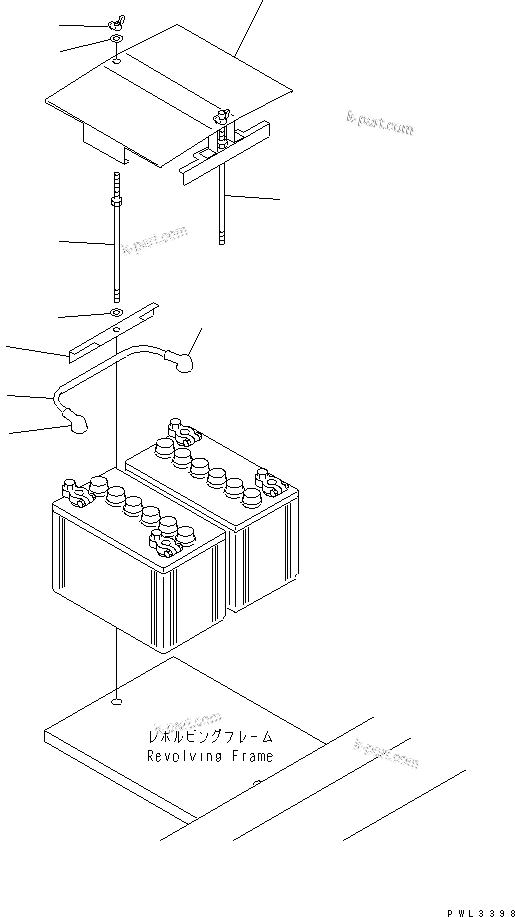 Komatsu parts book diagram for PC100-6Z S/N 40001-UP: BATTERY LESS(#45000-46813)