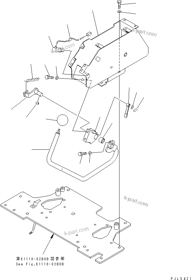 Komatsu parts book diagram for PC100-6Z S/N 40001-UP: FLOOR FRAME (SAFETY LOCK LEVER)(#46778-46826)