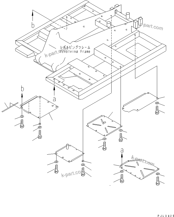 Komatsu parts book diagram for PC100-6Z S/N 40001-UP: UNDER COVER(#46227-46563)