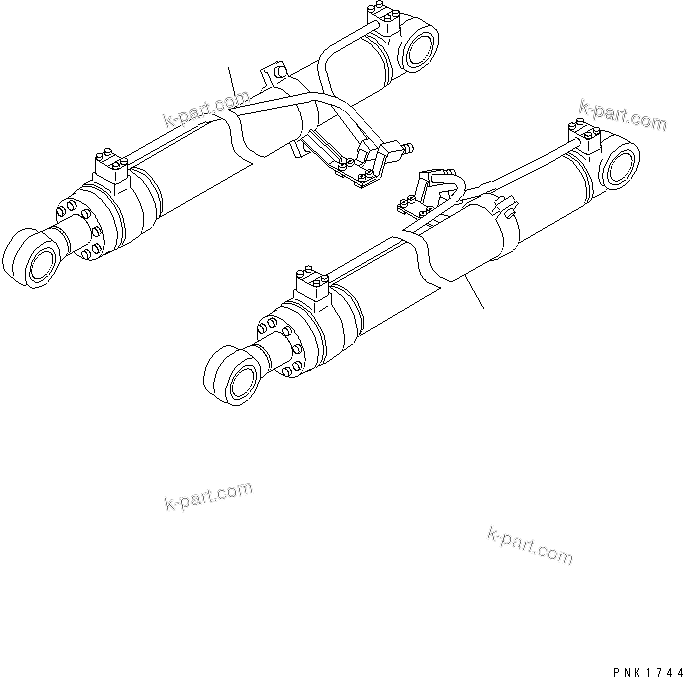 Komatsu parts book diagram for PC100-6Z S/N 40001-UP: BOOM CYLINDER(#45000-)