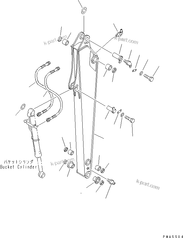 Komatsu parts book diagram for PC100-6Z S/N 40001-UP: ARM