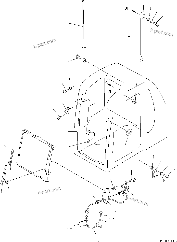 Komatsu parts book diagram for PC100-6Z S/N 40001-UP: OPERATOR'S CAB (ELECTRICAL)(#45438-46826)