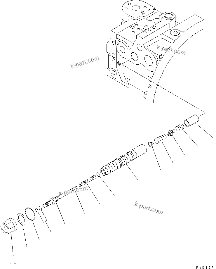 Komatsu parts book diagram for PC100-6Z S/N 40001-UP: MAIN PUMP (5/10)(#45438-46826)