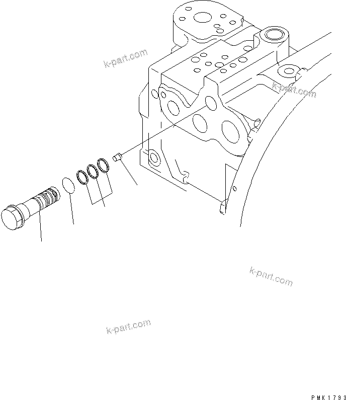 Komatsu parts book diagram for PC100-6Z S/N 40001-UP: MAIN PUMP (7/10)(#45438-46826)