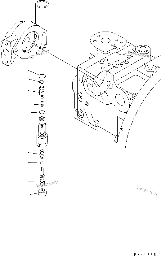 Komatsu parts book diagram for PC100-6Z S/N 40001-UP: MAIN PUMP (9/10)(#45438-46826)
