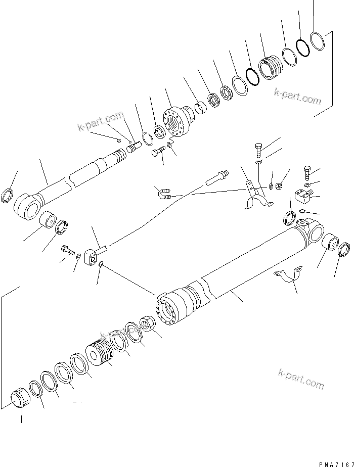 Komatsu parts book diagram for PC100-6Z S/N 40001-UP: ARM CYLINDER(#41401-44999)