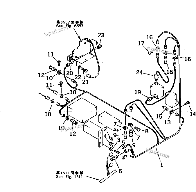 Komatsu parts book diagram for PC1000-1 S/N 10001-UP: ELECTRICAL SYSTEM (WIRING) (4/6) (WITH AUTO DECELERATION)(#10001-10077)