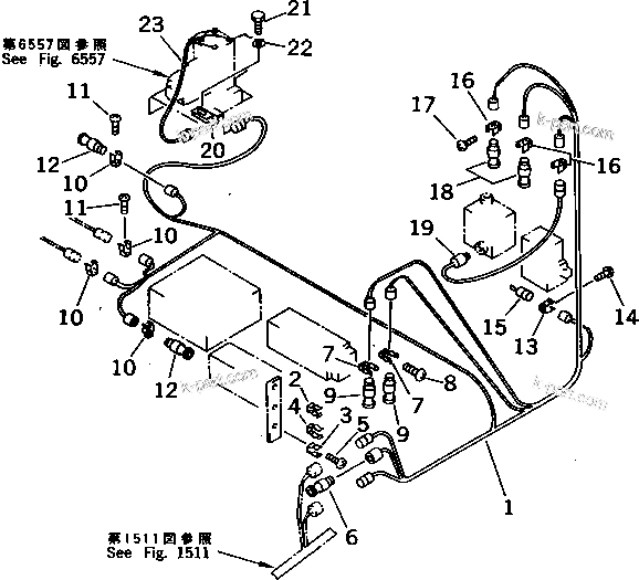 Komatsu parts book diagram for PC1000-1 S/N 10001-UP: ELECTRICAL SYSTEM (WIRING) (4/6) (FOR LOADER) (EXCEPT JAPAN)(#10001-10077)