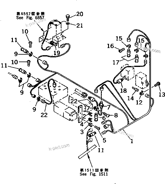 Komatsu parts book diagram for PC1000-1 S/N 10001-UP: ELECTRICAL SYSTEM (WIRING) (4/6) (FOR LOADER) (WITH 2-POSITION   AUTO COMPENSATION)(#10001-10077)