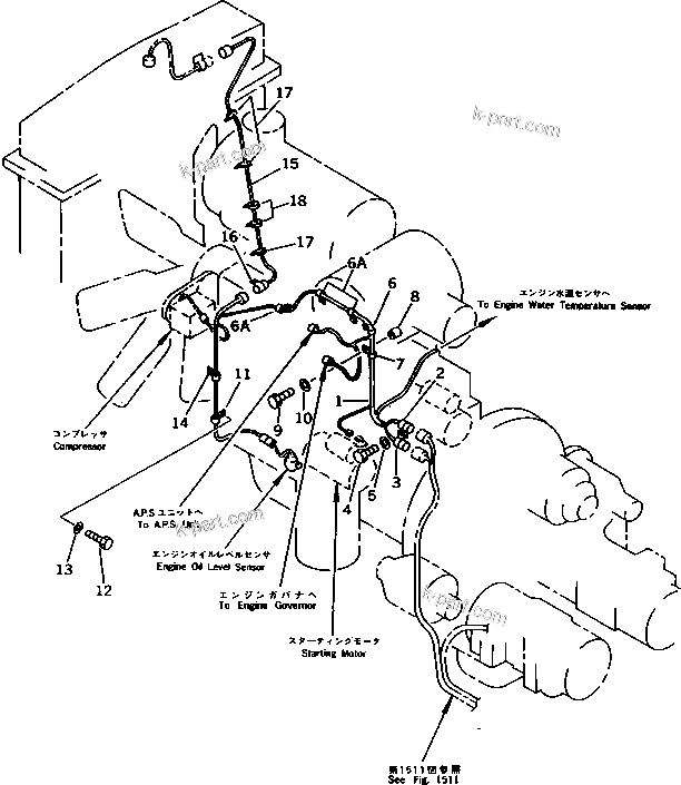 Komatsu parts book diagram for PC1000-1 S/N 10001-UP: ELECTRICAL SYSTEM (WIRING) (5/6)(#10001-10055)