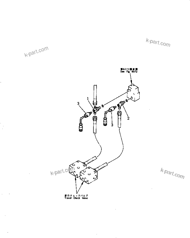 Komatsu parts book diagram for PC1000-1 S/N 10001-UP: TRAVEL ALARM SWITCH (WITH AUTO DECELERATION)(#10180-)