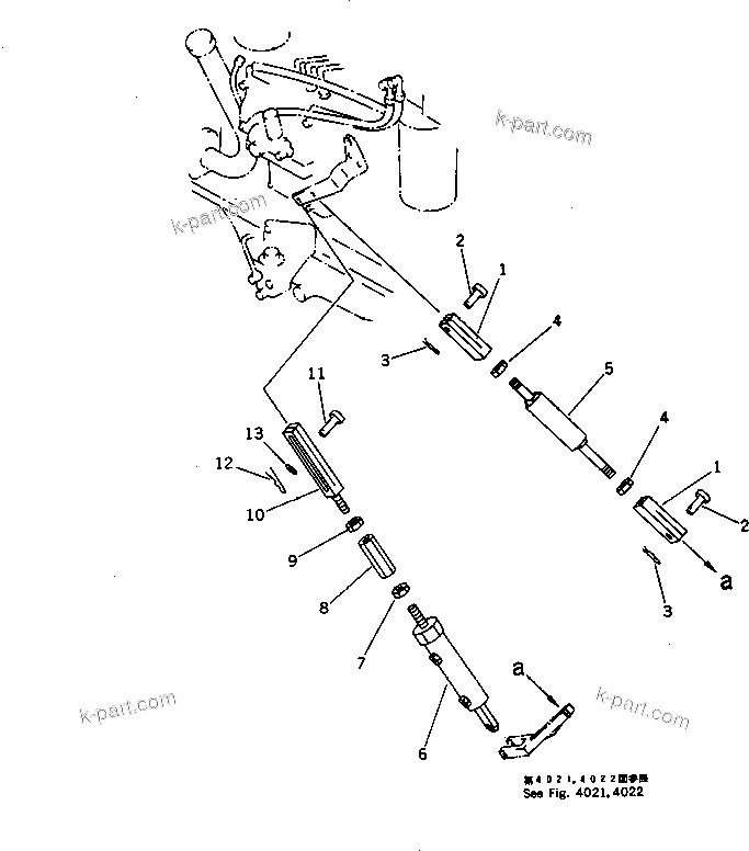 Komatsu parts book diagram for PC1000-1 S/N 10001-UP: FUEL CONTROL LEVER (2/2) (WITH AUTO DECELERATION)(#10001-10137)