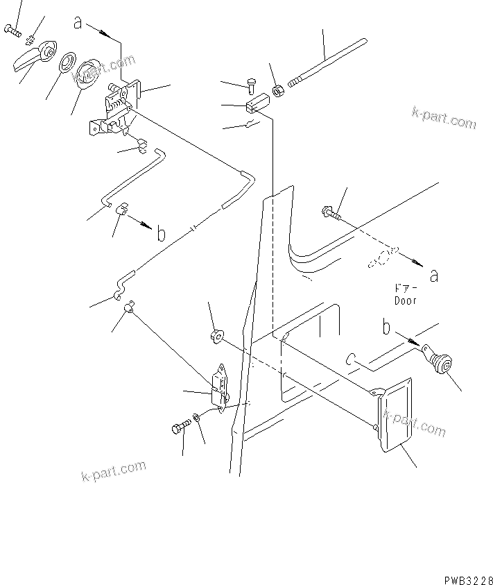 Komatsu parts book diagram for PC1000-1 S/N 10001-UP: HIGH MOUNT OPERATOR'S CAB (REAR WINDOW RIGID TYPE) (7/7)(#10158-10353)