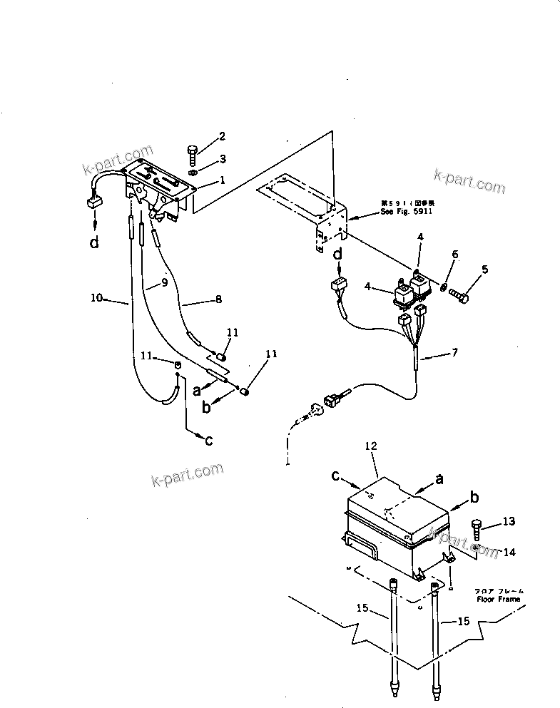 Komatsu parts book diagram for PC1000-1 S/N 10001-UP: AIR CONDITIONER (ELECTRICAL)(#10001-10157)
