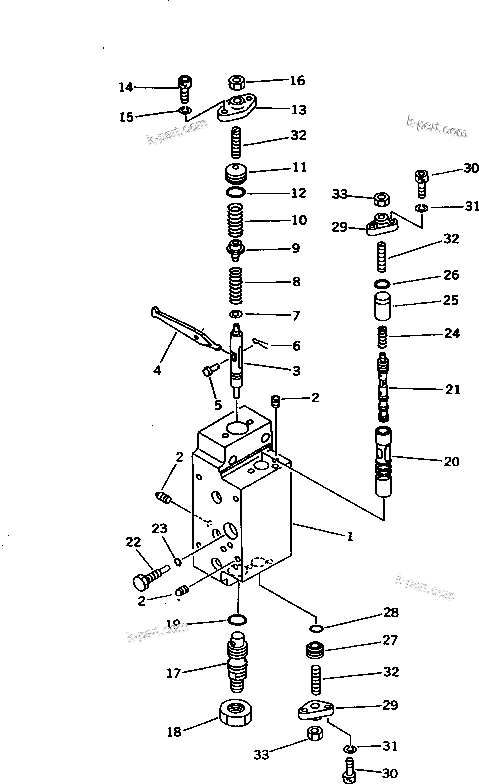 Komatsu parts book diagram for PC1000-1 S/N 10001-UP: HYDRAULIC PUMP NO.1 (FRONT SERVO VALVE) (8/13) (WITH 2-STAGE     SELECTOR MODE OLSS) (EXCEPT JAPAN)