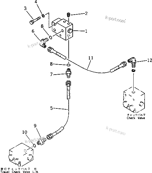 Komatsu parts book diagram for PC1000-1 S/N 10001-UP: AUTO DECELERATION SHUTTLE VALVE PIPING (WITH AUTO DECELERATION)(#10078-)