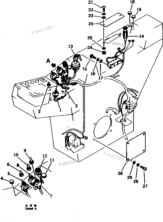 Komatsu parts book diagram for PC1000SP-1 S/N 10001-UP: INSTRUMENT PANEL (1/3) (EXCEPT JAPAN)