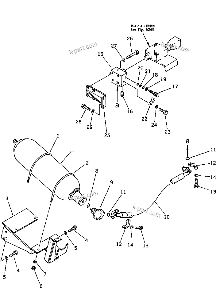 Komatsu parts book diagram for PC1000SP-1 S/N 10001-UP: HIC PIPING (REDUCING VALVE TO ACCUMULATOR)
