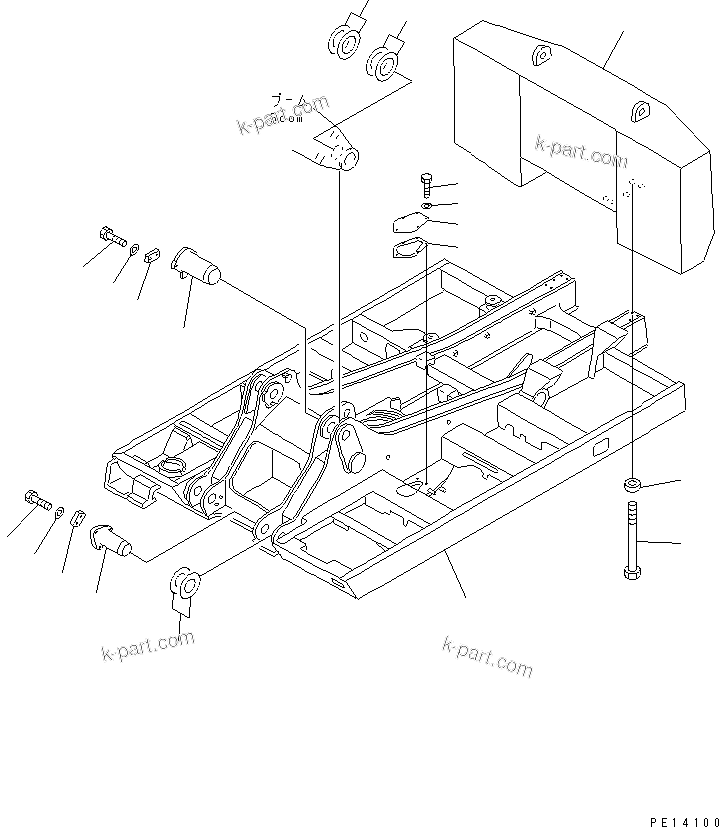 Komatsu parts book diagram for PC1000SP-1 S/N 10001-UP: REVOLVING FRAME (FOR LOW CAB)(#10012-)