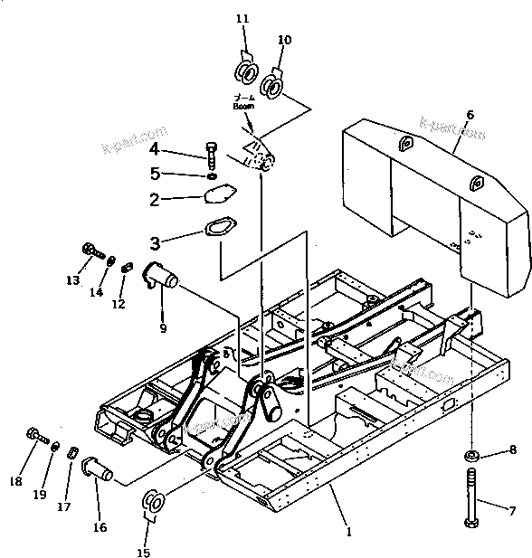 Komatsu parts book diagram for PC1000SP-1 S/N 10001-UP: REVOLVING FRAME (FOR LOW CAB) (FOR ADDITIONAL OIL COOLER)(#10340-)