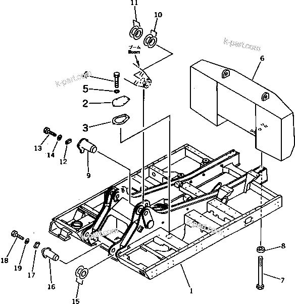 Komatsu parts book diagram for PC1000SP-1 S/N 10001-UP: REVOLVING FRAME (FOR HIGH CAB) (FOR ADDITIONAL OIL COOLER)(#10340-)