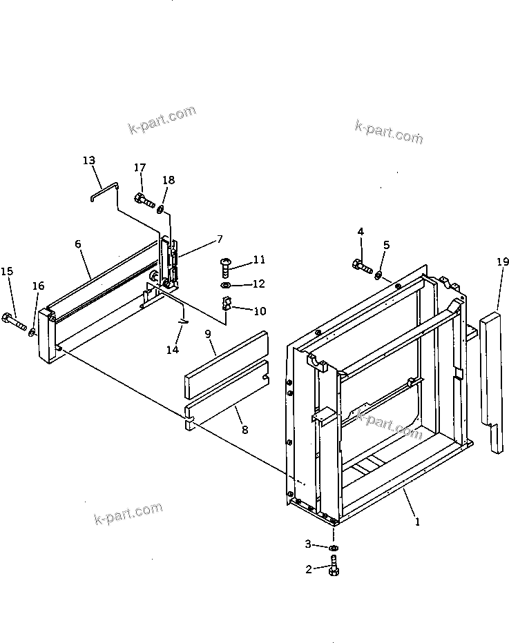 Komatsu parts book diagram for PC1000SP-1 S/N 10001-UP: RIGHT SIDE COVER (GUARD AND COVER)