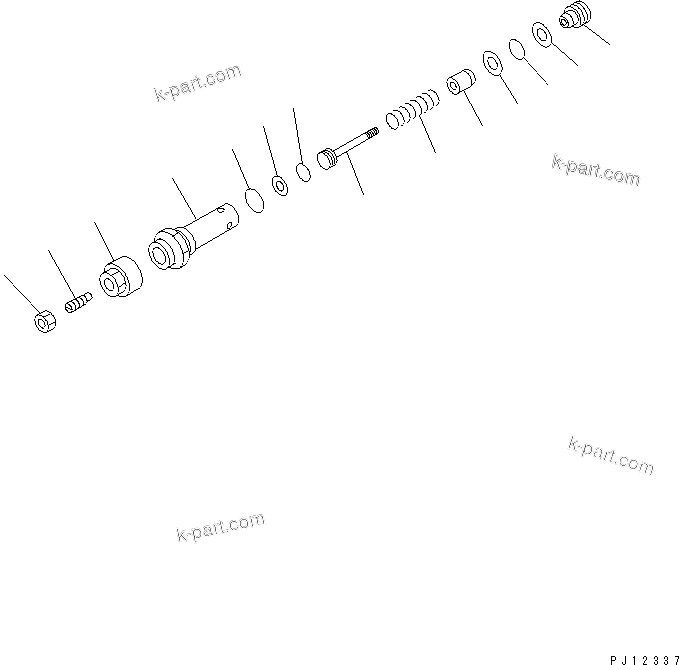 Komatsu parts book diagram for PC1000SP-1 S/N 10001-UP: RELIEF VALVE (FOR BOOM AND ARM LINE)