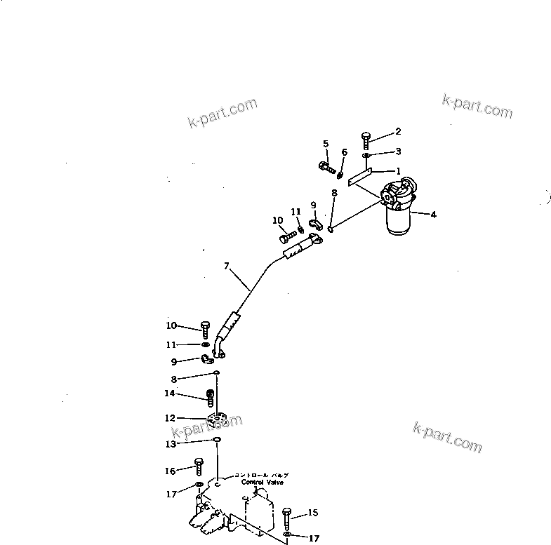 Komatsu parts book diagram for PC1000SP-1 S/N 10001-UP: LINE FILTER TO SWING CONTROL VALVE PIPING (+55ЯC SPEC.)(#10340-)