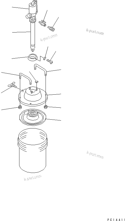 Komatsu parts book diagram for PC1000SP-1 S/N 10001-UP: GREASE PUMP AND RELATED PARTS(#10067-)