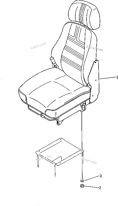 Komatsu parts book diagram for PC100L-3 S/N 12001-UP: OPERATOR'S SEAT (TBG SPEC.)