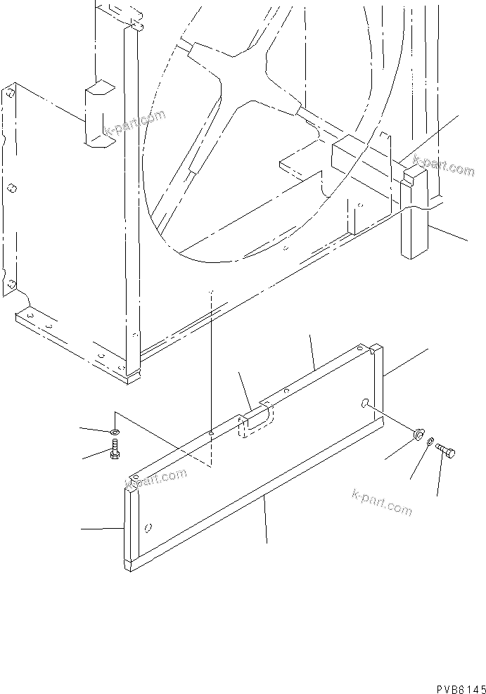 Komatsu parts book diagram for PC1100LC-6 S/N 10001-UP: COOLING (RADIATOR AND OIL COOLER) (WIND-BRAKER)(#10001-10157)