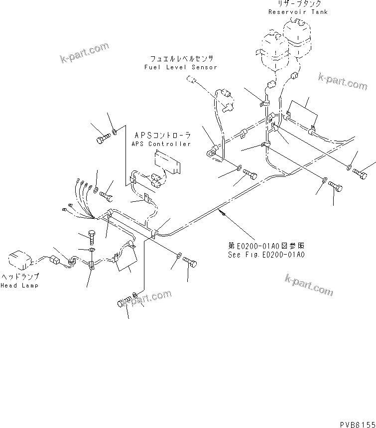 Komatsu parts book diagram for PC1100LC-6 S/N 10001-UP: WIRING (MAIN HARNESS) (CLIP) (RIGHT DECK)