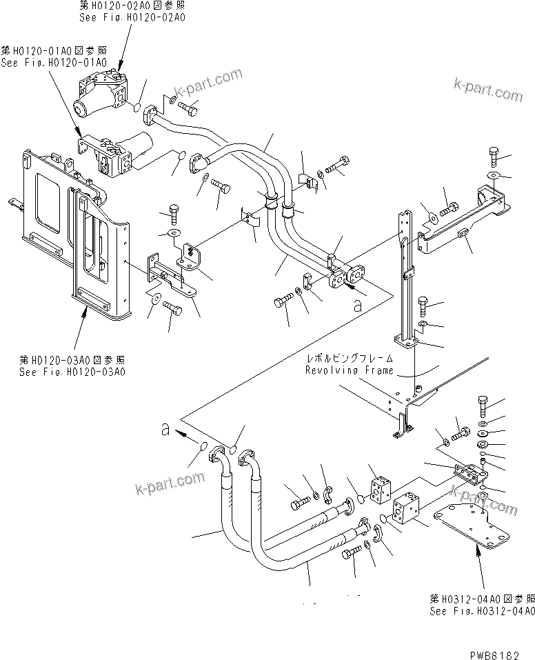 Komatsu parts book diagram for PC1100LC-6 S/N 10001-UP: DELIVERY LINES (NO.1 AND NO.2 VALVE)
