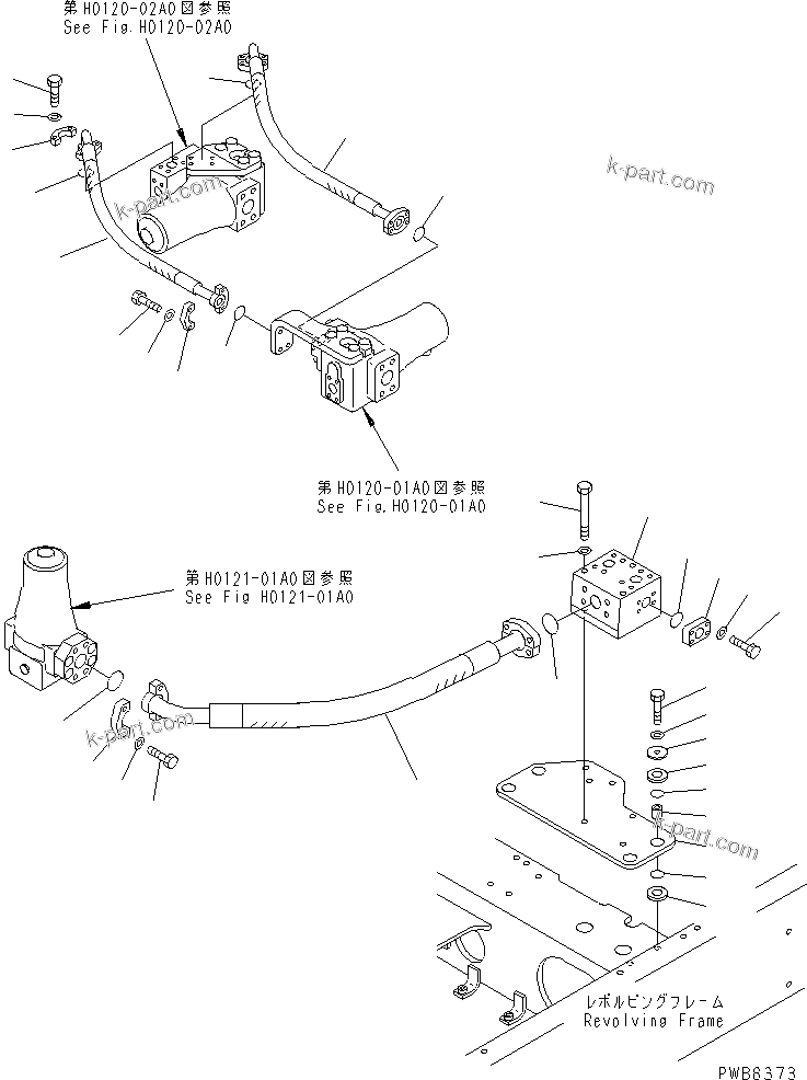 Komatsu parts book diagram for PC1100LC-6 S/N 10001-UP: DELIVERY LINES (NO.3 VALVE AND VALVE BRANCH)