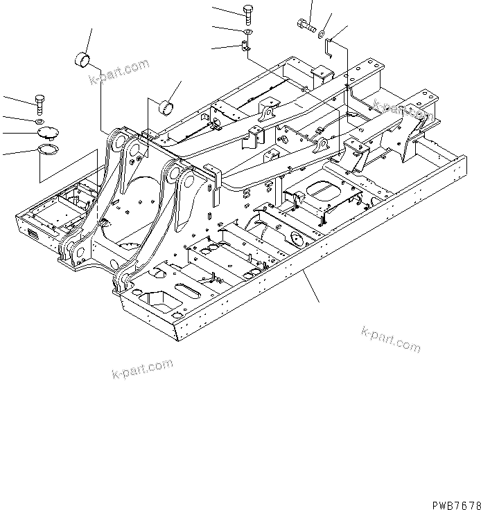 Komatsu parts book diagram for PC1100LC-6 S/N 10001-UP: REVOLVING FRAME