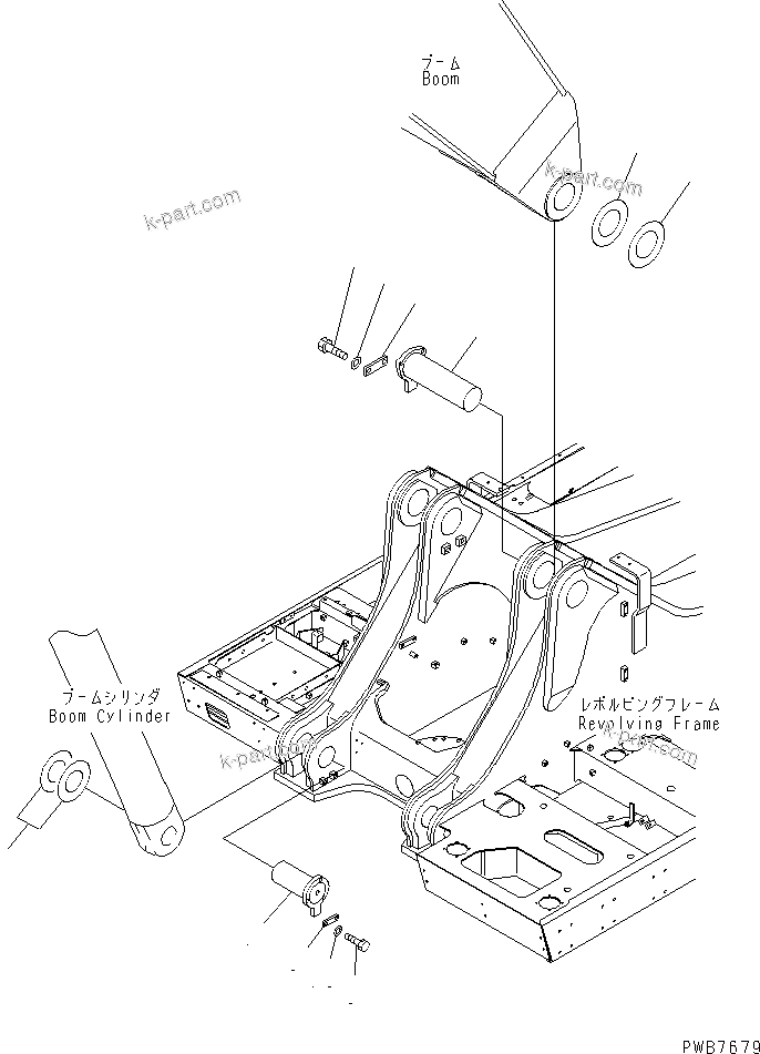 Komatsu parts book diagram for PC1100LC-6 S/N 10001-UP: BOOM FOOT PIN