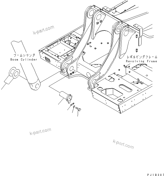 Komatsu parts book diagram for PC1100LC-6 S/N 10001-UP: BOOM CYLINDER PIN