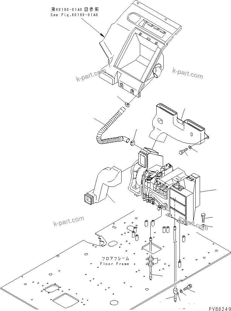 Komatsu parts book diagram for PC1100LC-6 S/N 10001-UP: AIR CONDITIONER (DUCT AND UNIT)