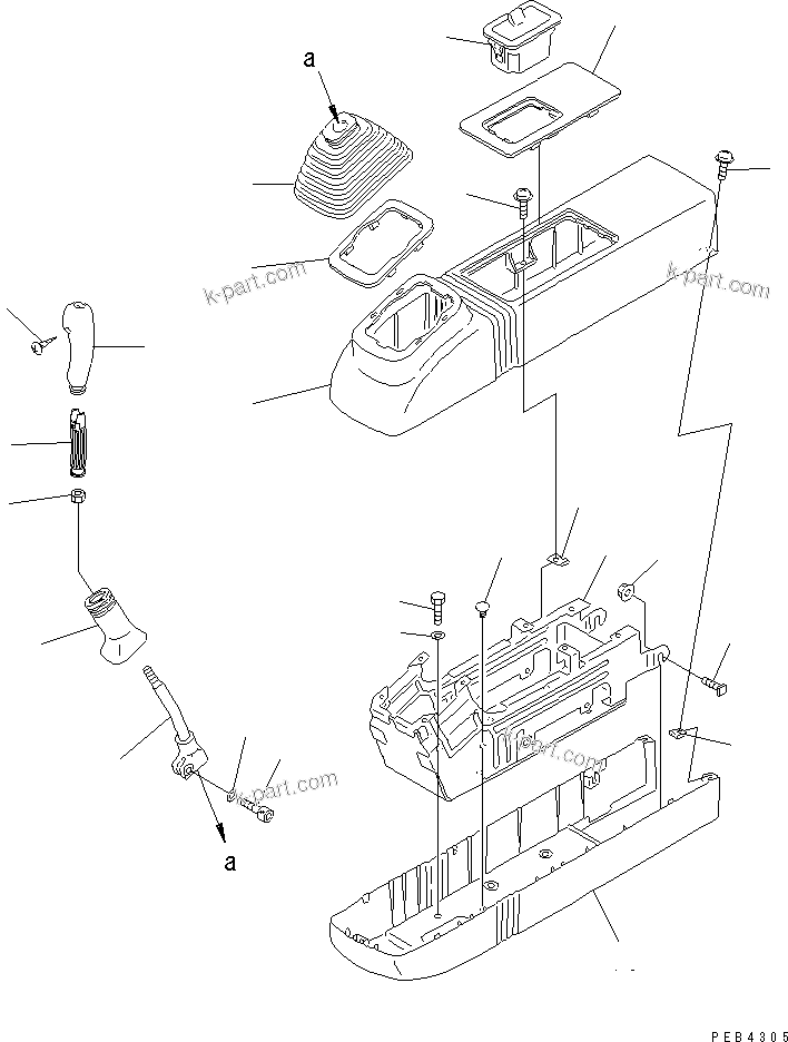 Komatsu parts book diagram for PC1100LC-6 S/N 10001-UP: LEFT STAND (LEVER AND COVER)(#10001-10157)