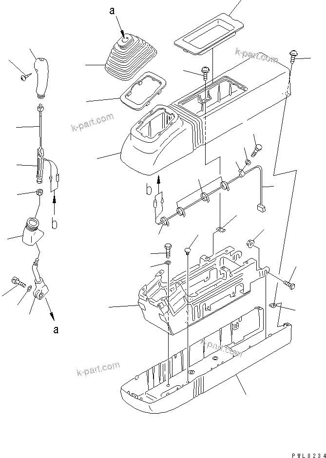 Komatsu parts book diagram for PC1100LC-6 S/N 10001-UP: FLOOR FRAME (RIGHT STAND) (LEVER AND COVER) (FOR HIGH CAB) (FOR LODER)(#10158-)