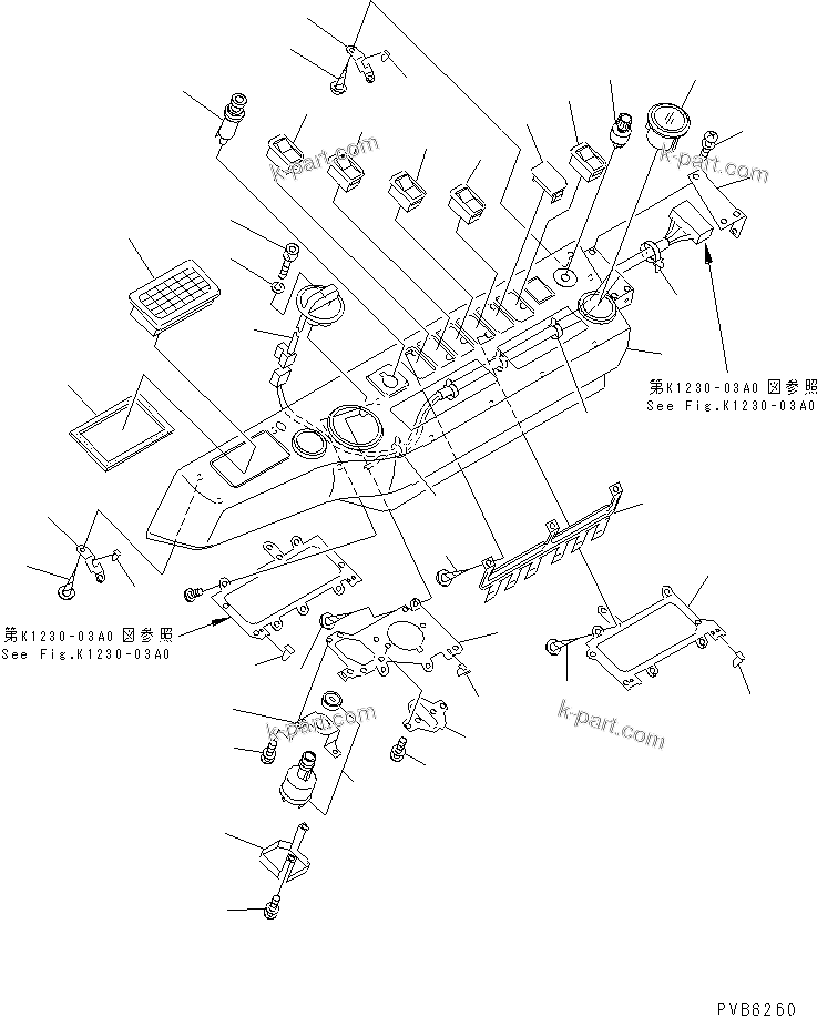 Komatsu parts book diagram for PC1100LC-6 S/N 10001-UP: PANEL AND BASE (PANEL COVER)(#10001-10157)