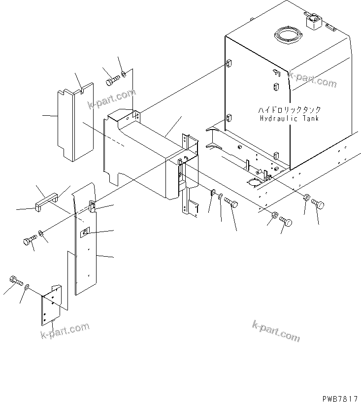 Komatsu parts book diagram for PC1100LC-6 S/N 10001-UP: PARTITION (CAB REAR)(#10001-10157)
