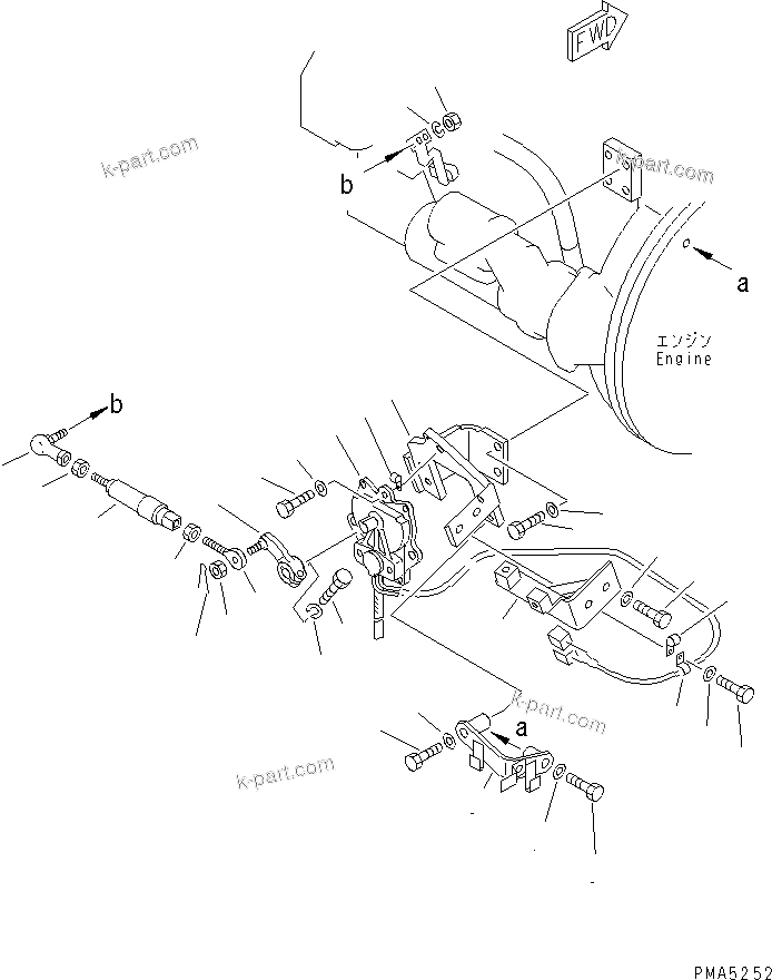 Komatsu parts book diagram for PC120-6H S/N 45001-UP: FUEL CONTROL(#45001-53010)