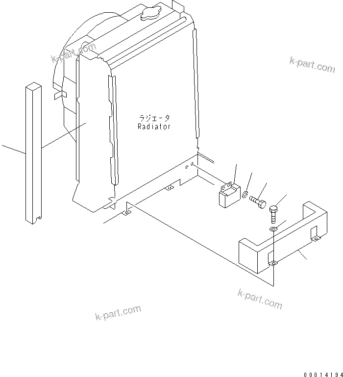 Komatsu parts book diagram for PC120-6H S/N 45001-UP: COOLING (SEAL)(#45001-49820)