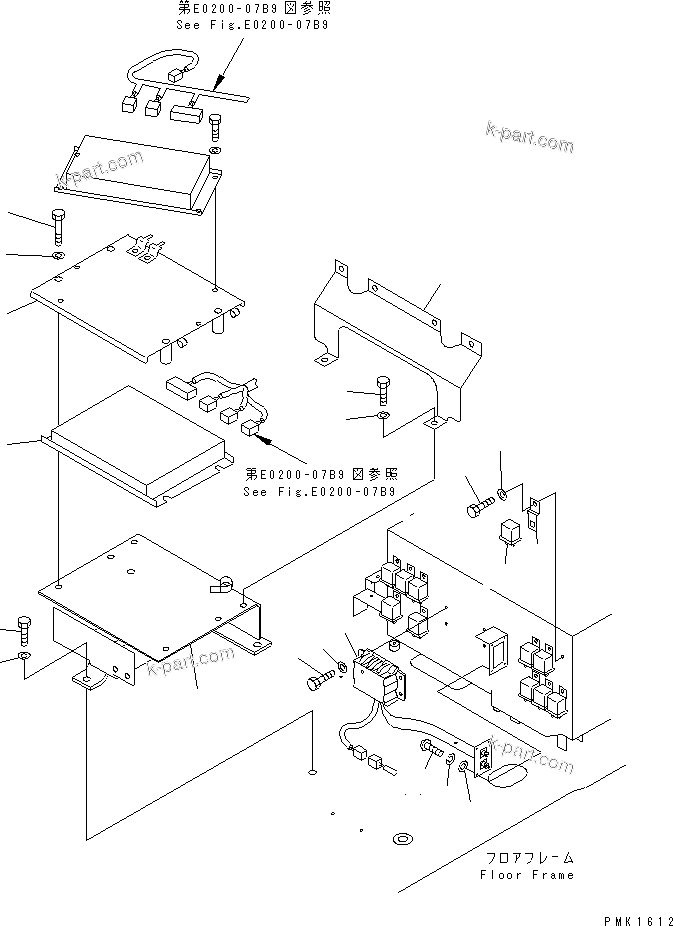 Komatsu parts book diagram for PC120-6H S/N 45001-UP: WIRING (RADIO CONTROL HARNESS) (RADIO CONTROL SPEC.)(#53272-64839)