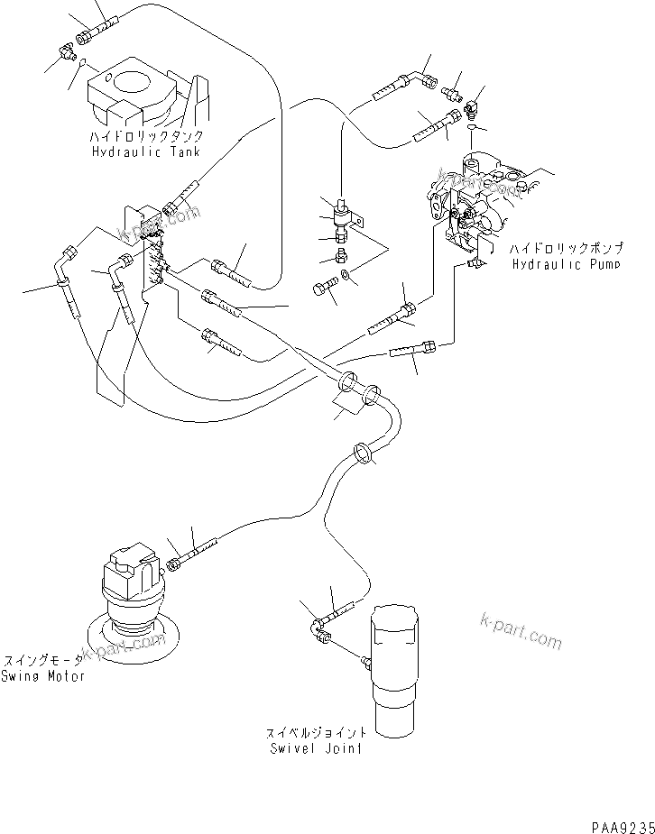 Komatsu parts book diagram for PC120-6H S/N 45001-UP: SOLENOID VALVE LINE (SOLENOID VALVE PIPING)(#52401-56999)