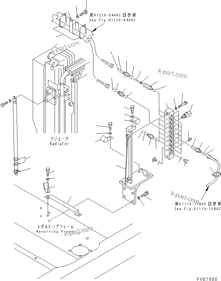 Komatsu parts book diagram for PC120-6H S/N 45001-UP: SHUTTLE VALVE (E.P.C.)(#57000-64752)