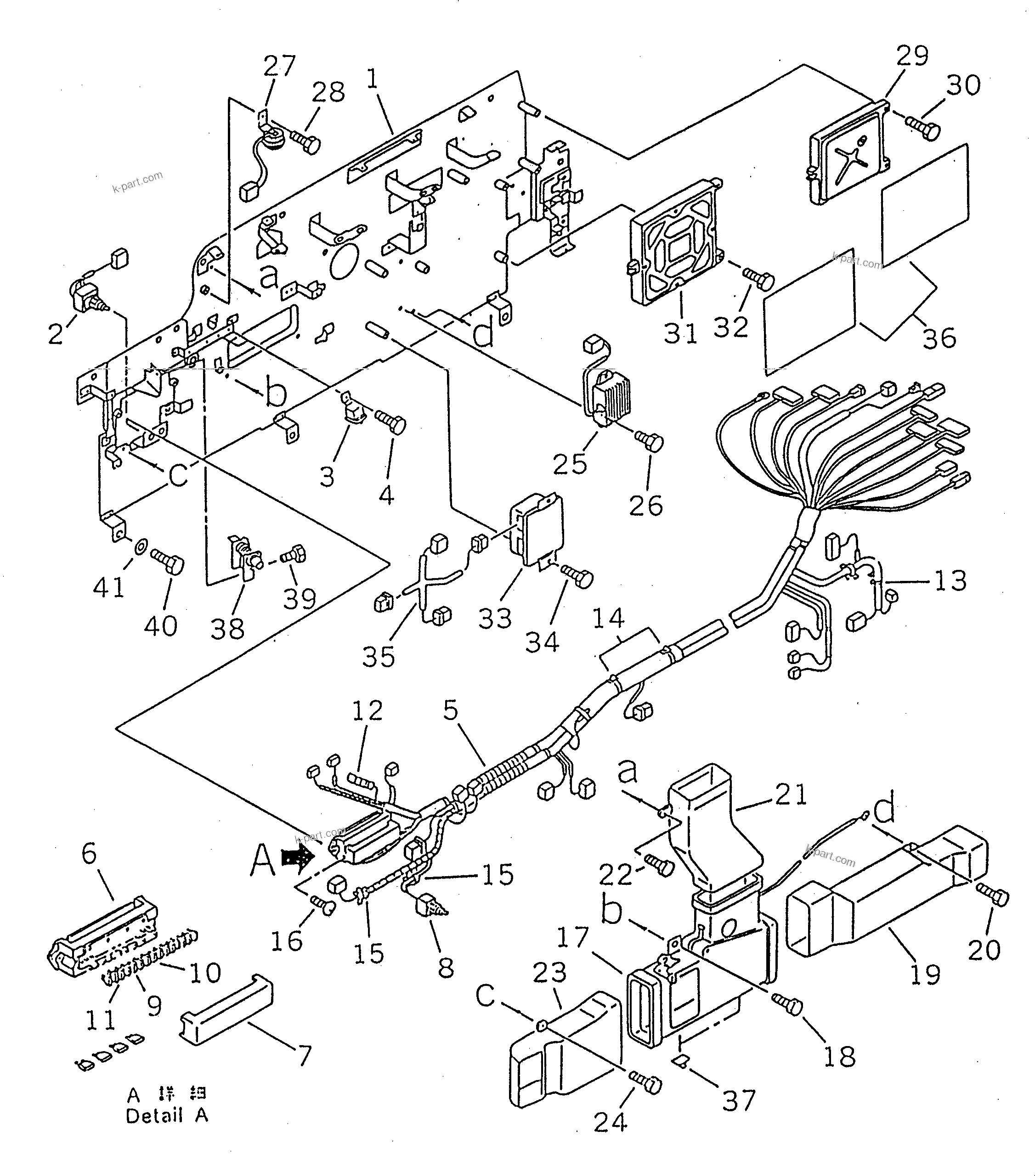 Komatsu parts book diagram for PC120-6H S/N 45001-UP: OPERATOR'S CAB (WITH AUTO PULL UP) (WITH GUARD) (BASE)(#45001-53010)