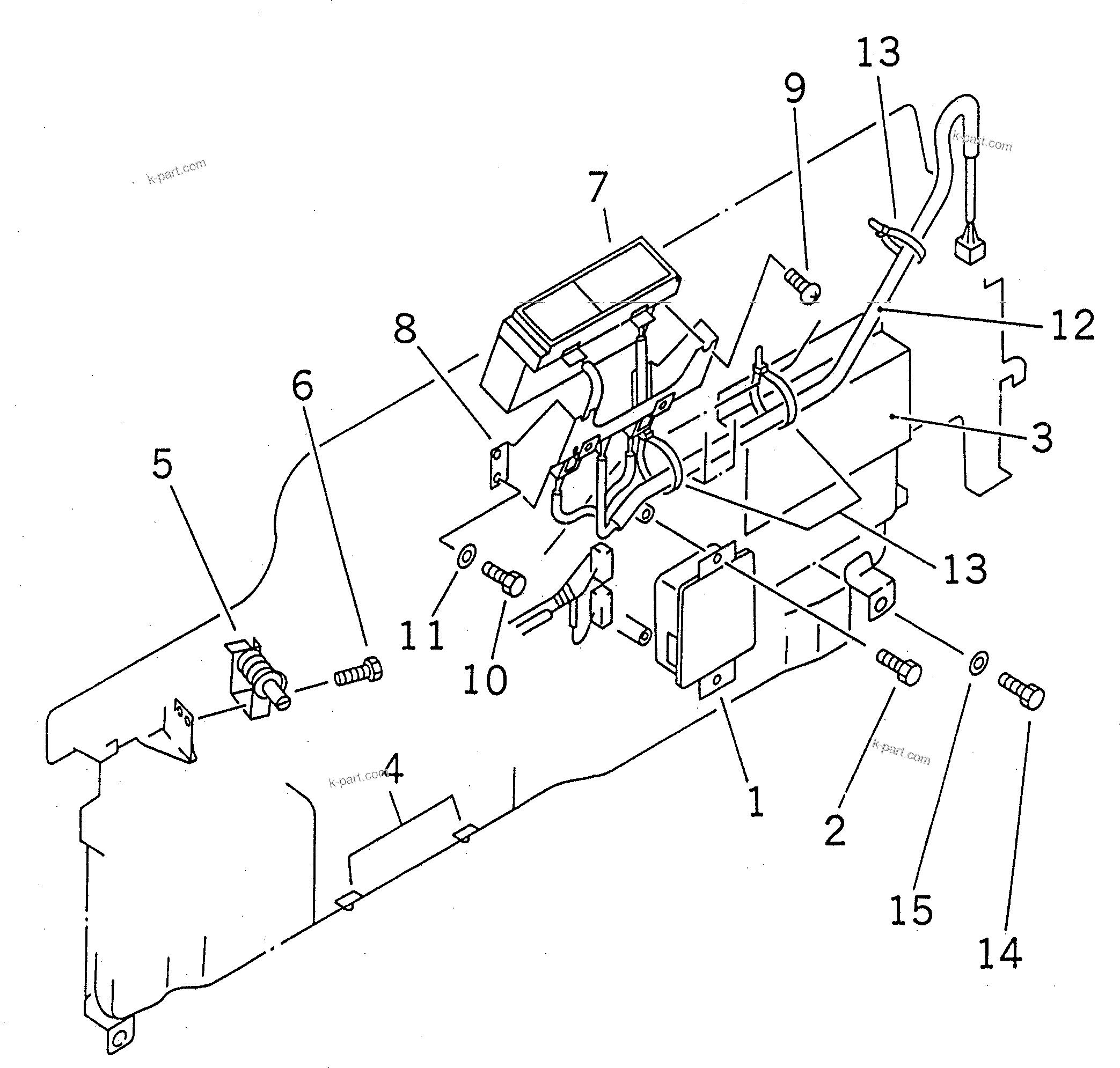 Komatsu parts book diagram for PC120-6H S/N 45001-UP: OPERATOR'S CAB (WIPER CONTROL ? LOCK AND LEVER LINK)(#45001-53010)